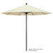 A California Umbrella ALTO 9' Round umbrella with a white canopy on a black pole.