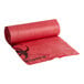 A roll of red biohazard bags.