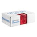 A white box with red infectious waste bags inside.