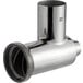 a silver pipe with nozzle