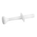 A white plastic plunger designed for use with Backyard Pro Butcher Series BSG22 and BSG32 meat grinders.