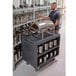 a cart full of silverware