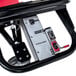 A close-up of the power switch on a Magliner motorized hand truck.