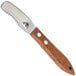 An American Metalcraft citrus zester with a wood handle and metal blade.