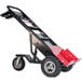 A black and red Magliner motorized hand truck.