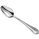 A Reserve by Libbey stainless steel dinner spoon with a silver handle and spoon.