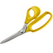 ARY VacMaster 19000Y 8 1/2" Yellow Poultry Shears with a yellow plastic handle.