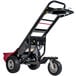 A black and red Magliner motorized hand truck.