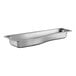 A silver stainless steel Vollrath Super Pan with a curved design.