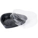Genpak 55H09 Bake 'N Show Dual Ovenable Heart Shape Cake Pan with Lid - 10/Pack