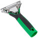 A green and black Unger ErgoTec squeegee handle.