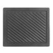 A black square Teflon griddle with diagonal lines.