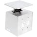 a silver square box with a lid