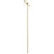 A wooden bamboo food pick with a knot at the top.