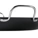 An American Metalcraft wrought iron paella pan with metal handles.