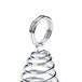 An American Metalcraft spiral menu / card holder with a silver spiral.