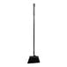 a black broom on a white background