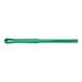 A close up of a green plastic handle on a Carlisle Sparta Duo-Sweep broom.