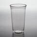 A Fabri-Kal clear plastic cup with a straw.