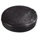 A black circular Carlisle tortilla server with a hinged lid.