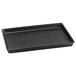 A black rectangular Delfin melamine tray with a handle.