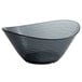 A Libbey Infinium oval bowl in Storm with a wavy design.