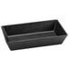 A black rectangular Delfin melamine bowl.