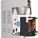 A Grindmaster PrecisionBrew coffee machine with 2 white rectangular shuttles.