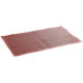 A close-up of a red rectangular rubber anti-fatigue floor mat with holes.