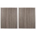 Two grey laminate wood panels.