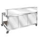 a silver and black cart