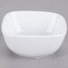 A CAC Citysquare bright white square porcelain bowl.