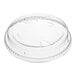 A clear plastic strawless lid designed for cold cups.