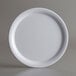 An American Metalcraft Jane Collection white melamine plate with a white narrow rim.