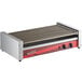 An Avantco hot dog roller grill with knobs and non-stick rollers.