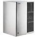A large silver rectangular Hoshizaki air cooled ice machine with black doors.