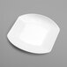 A white square Delfin melamine tray with a small square cut out.