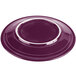 A purple Fiesta dinner plate with a white rim.