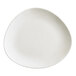 A white Acopa Nova stoneware plate with a small rim.