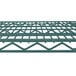 A Metroseal 3 wire shelf with a grid pattern on a metal shelf.