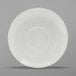a white plate with a circle