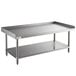 A Regency stainless steel work table with undershelf.