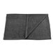 a black towel with a white background