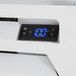 The digital display on a white Beverage-Air MarketMax glass door freezer.