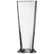 An Arcoroc Linz footed pilsner glass with a clear base.