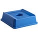 a blue square object with a hole