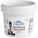 A white tub of Satin Ice ChocoPan black modeling chocolate.