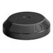A black plastic round lid for a Beer Tubes tall tube with holes in it.