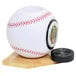 A Beer Tubes Super Tube baseball beer tower with a white baseball with red stitching on it on top.