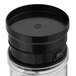 a black plastic container with a black lid